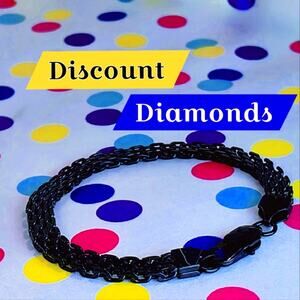 Beautiful Hand Made Bracelet in Satin Black 925 Stainless Steel